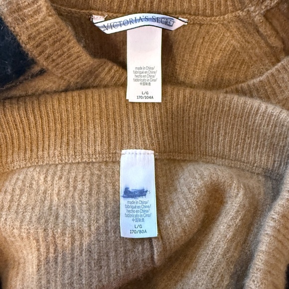 NEW Set Victorias Secret Luxury Butterscotch Cashmere Short Sweater 31202 - Picture 11 of 12